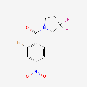 molecular formula C11H9BrF2N2O3 B8157763 (2-Bromo-4-nitrophenyl)(3,3-difluoropyrrolidin-1-yl)methanone 