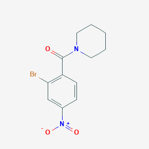 molecular formula C12H13BrN2O3 B8157770 (2-Bromo-4-nitrophenyl)(piperidin-1-yl)methanone 