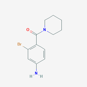 molecular formula C12H15BrN2O B8157775 (4-Amino-2-bromophenyl)(piperidin-1-yl)methanone 