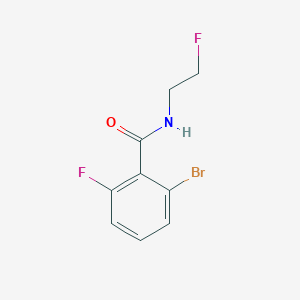 molecular formula C9H8BrF2NO B8157797 2-bromo-6-fluoro-N-(2-fluoroethyl)benzamide 