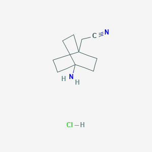 molecular formula C10H17ClN2 B8157805 2-(4-Aminobicyclo[2.2.2]octan-1-yl)acetonitrile hydrochloride 