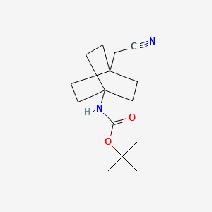 molecular formula C15H24N2O2 B8157808 tert-Butyl (4-(cyanomethyl)bicyclo[2.2.2]octan-1-yl)carbamate 