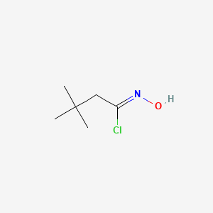 molecular formula C6H12ClNO B8157821 (1Z)-N-hydroxy-3,3-dimethylbutanimidoyl chloride 