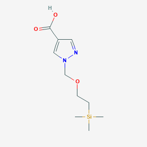 molecular formula C10H18N2O3Si B8157828 1-[[2-(Trimethylsilyl)ethoxy]methyl]-1H-pyrazole-4-carboxylic Acid 