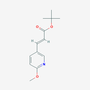 molecular formula C13H17NO3 B8157838 tert-Butyl (E)-3-(6-methoxypyridin-3-yl)acrylate 