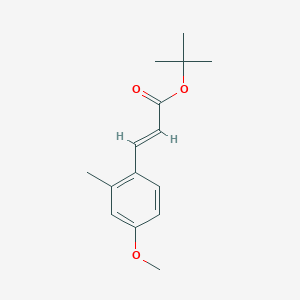 molecular formula C15H20O3 B8157847 (E)-3-(2-Methyl-4-methoxyphenyl)acrylic acid tert-butyl ester 