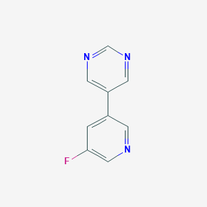 molecular formula C9H6FN3 B8157853 5-(5-Fluoropyridin-3-yl)pyrimidine 