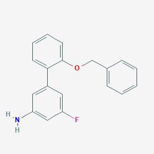 molecular formula C19H16FNO B8157897 2'-(Benzyloxy)-5-fluoro-[1,1'-biphenyl]-3-amine 