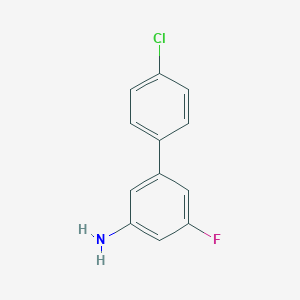molecular formula C12H9ClFN B8157903 4'-Chloro-5-fluoro-[1,1'-biphenyl]-3-amine 