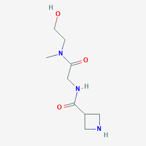 molecular formula C9H17N3O3 B8157927 N-(2-((2-Hydroxyethyl)(methyl)amino)-2-oxoethyl)azetidine-3-carboxamide 