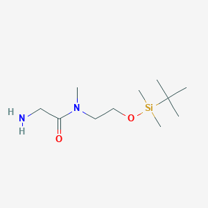 molecular formula C11H26N2O2Si B8157933 2-Amino-N-(2-((tert-butyldimethylsilyl)oxy)ethyl)-N-methylacetamide 