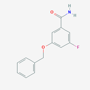 molecular formula C14H12FNO2 B8157958 3-(Benzyloxy)-5-fluorobenzamide 