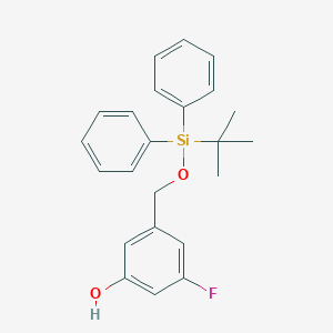 molecular formula C23H25FO2Si B8157961 3-(((tert-Butyldiphenylsilyl)oxy)methyl)-5-fluorophenol 