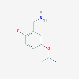 molecular formula C10H14FNO B8157969 (2-Fluoro-5-isopropoxyphenyl)methanamine 