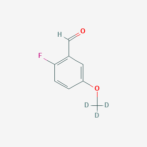molecular formula C8H7FO2 B8157978 [2-Fluoro-5-(methoxy-d3)benzaldehyde 