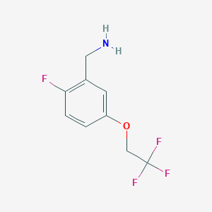 molecular formula C9H9F4NO B8157992 (2-Fluoro-5-(2,2,2-trifluoroethoxy)phenyl)methanamine 