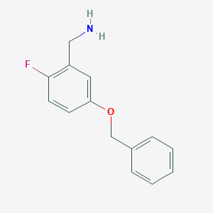 molecular formula C14H14FNO B8158001 (5-(Benzyloxy)-2-fluorophenyl)methanamine 