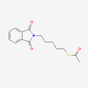 molecular formula C15H17NO3S B8158018 S-(5-(1,3-Dioxoisoindolin-2-yl)pentyl) ethanethioate 