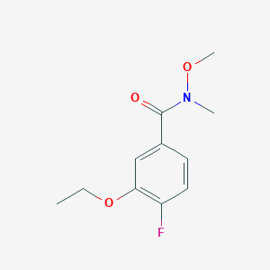 molecular formula C11H14FNO3 B8158028 3-Ethoxy-4-fluoro-N-methoxy-N-methylbenzamide 