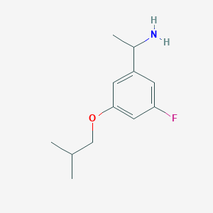 molecular formula C12H18FNO B8158061 1-(3-Fluoro-5-isobutoxyphenyl)ethanamine 