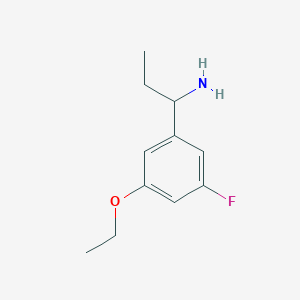 molecular formula C11H16FNO B8158073 1-(3-Ethoxy-5-fluorophenyl)propan-1-amine 