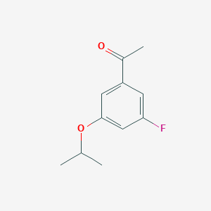 molecular formula C11H13FO2 B8158077 1-(3-Fluoro-5-isopropoxyphenyl)ethanone 