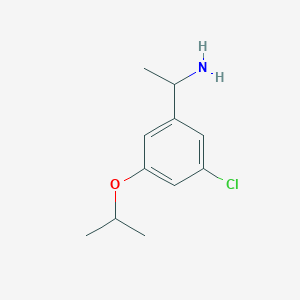 molecular formula C11H16ClNO B8158090 1-(3-Chloro-5-isopropoxyphenyl)ethanamine 