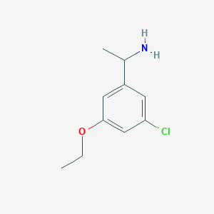 molecular formula C10H14ClNO B8158095 1-(3-Chloro-5-ethoxyphenyl)ethanamine 