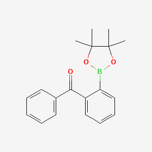 molecular formula C19H21BO3 B8158139 Phenyl(2-(4,4,5,5-tetramethyl-1,3,2-dioxaborolan-2-YL)phenyl)methanone 
