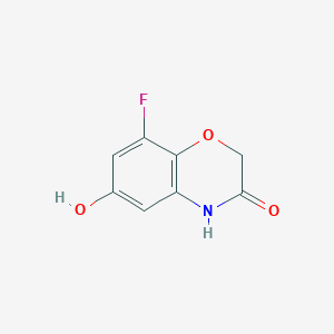 molecular formula C8H6FNO3 B8158146 8-Fluoro-6-hydroxy-2H-benzo[b][1,4]oxazin-3(4H)-one 