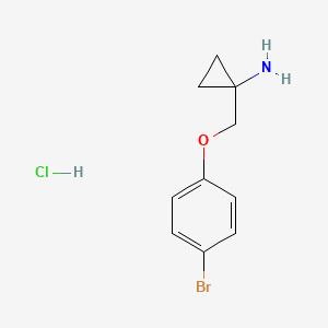 molecular formula C10H13BrClNO B8158155 1-(4-Bromophenoxymethyl)-cyclopropylamine hydrochloride 