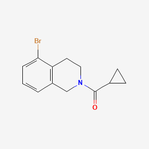 molecular formula C13H14BrNO B8158175 (5-Bromo-3,4-dihydroisoquinolin-2(1H)-yl)(cyclopropyl)methanone 