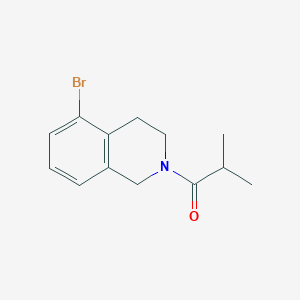 molecular formula C13H16BrNO B8158178 1-(5-Bromo-3,4-dihydroisoquinolin-2(1H)-yl)-2-methylpropan-1-one 