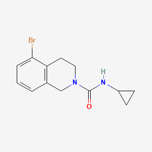 molecular formula C13H15BrN2O B8158179 5-Bromo-N-cyclopropyl-3,4-dihydroisoquinoline-2(1H)-carboxamide 