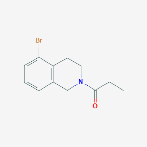 molecular formula C12H14BrNO B8158182 1-(5-Bromo-3,4-dihydroisoquinolin-2(1H)-yl)propan-1-one 