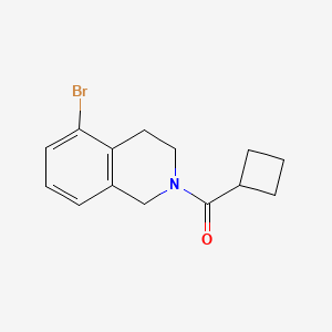molecular formula C14H16BrNO B8158186 (5-Bromo-3,4-dihydroisoquinolin-2(1H)-yl)(cyclobutyl)methanone 