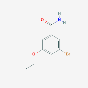 molecular formula C9H10BrNO2 B8158201 3-Bromo-5-ethoxybenzamide 