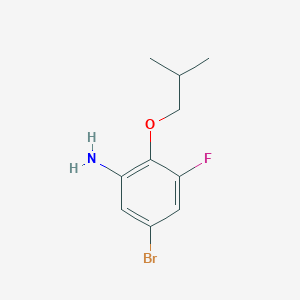 molecular formula C10H13BrFNO B8158247 5-Bromo-3-fluoro-2-isobutoxyaniline 