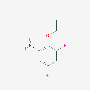 molecular formula C8H9BrFNO B8158255 5-Bromo-2-ethoxy-3-fluoroaniline 