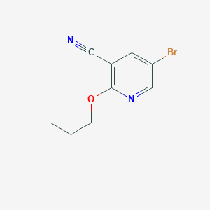 molecular formula C10H11BrN2O B8158277 5-Bromo-2-(2-methylpropoxy)pyridine-3-carbonitrile 