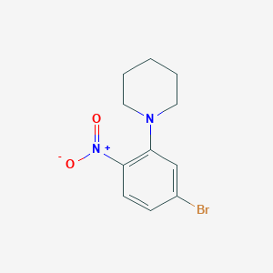 molecular formula C11H13BrN2O2 B8158315 1-(5-Bromo-2-nitro-phenyl)-piperidine 