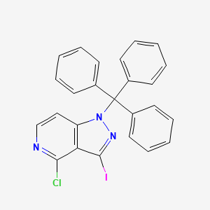 molecular formula C25H17ClIN3 B8158355 4-Chloro-3-iodo-1-trityl-1h-pyrazolo[4,3-c]pyridine 