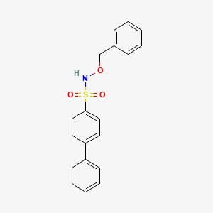 molecular formula C19H17NO3S B8158363 Biphenyl-4-sulfonic acid benzyloxy-amide 