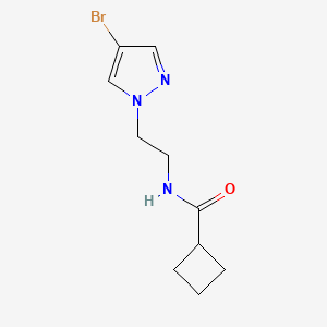 molecular formula C10H14BrN3O B8158366 Cyclobutanecarboxylic acid [2-(4-bromo-pyrazol-1-yl)-ethyl]-amide 