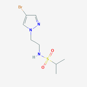 molecular formula C8H14BrN3O2S B8158373 Propane-2-sulfonic acid [2-(4-bromo-pyrazol-1-yl)-ethyl]-amide 