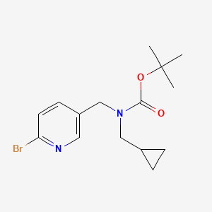 molecular formula C15H21BrN2O2 B8158393 tert-Butyl ((6-bromopyridin-3-yl)methyl)(cyclopropylmethyl)carbamate 