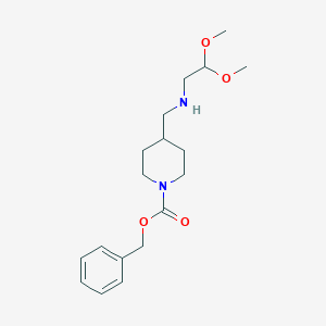 molecular formula C18H28N2O4 B8158399 Benzyl 4-(((2,2-dimethoxyethyl)amino)methyl)piperidine-1-carboxylate 