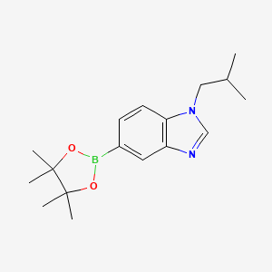 molecular formula C17H25BN2O2 B8158413 1-Isobutyl-5-(4,4,5,5-tetramethyl-1,3,2-dioxaborolan-2-yl)-1H-benzo[d]imidazole 