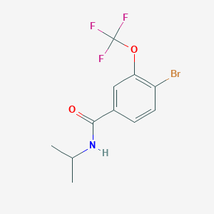 molecular formula C11H11BrF3NO2 B8158444 4-Bromo-N-isopropyl-3-(trifluoromethoxy)benzamide 