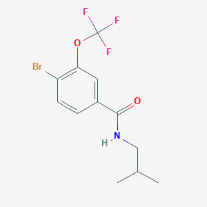 molecular formula C12H13BrF3NO2 B8158458 4-Bromo-N-isobutyl-3-(trifluoromethoxy)benzamide 